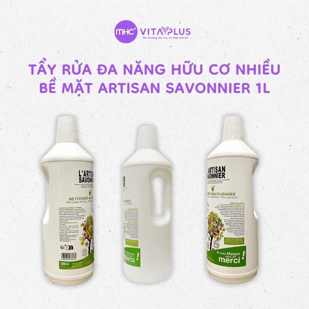 Tẩy rửa đa năng hữu cơ nhiều bề mặt Artisan Savonnier 1L