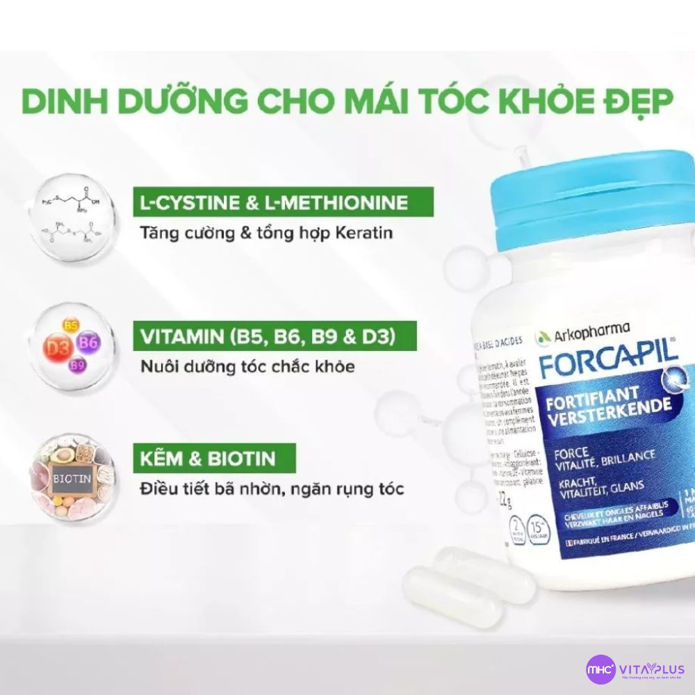 Viên uống FORCAPIL FORTIFIANT - Hỗ trợ tóc và móng chắc khỏe