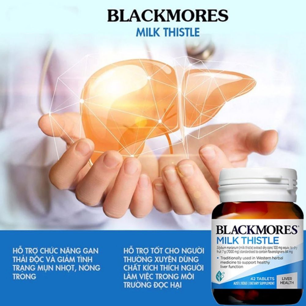 Viên uống Milk Thistle Lọ 42v BLACKMORES giải độc, bảo vệ và tăng chức năng gan