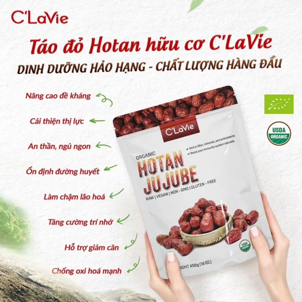 Táo đỏ Hotan hữu cơ C'LaVie 450g