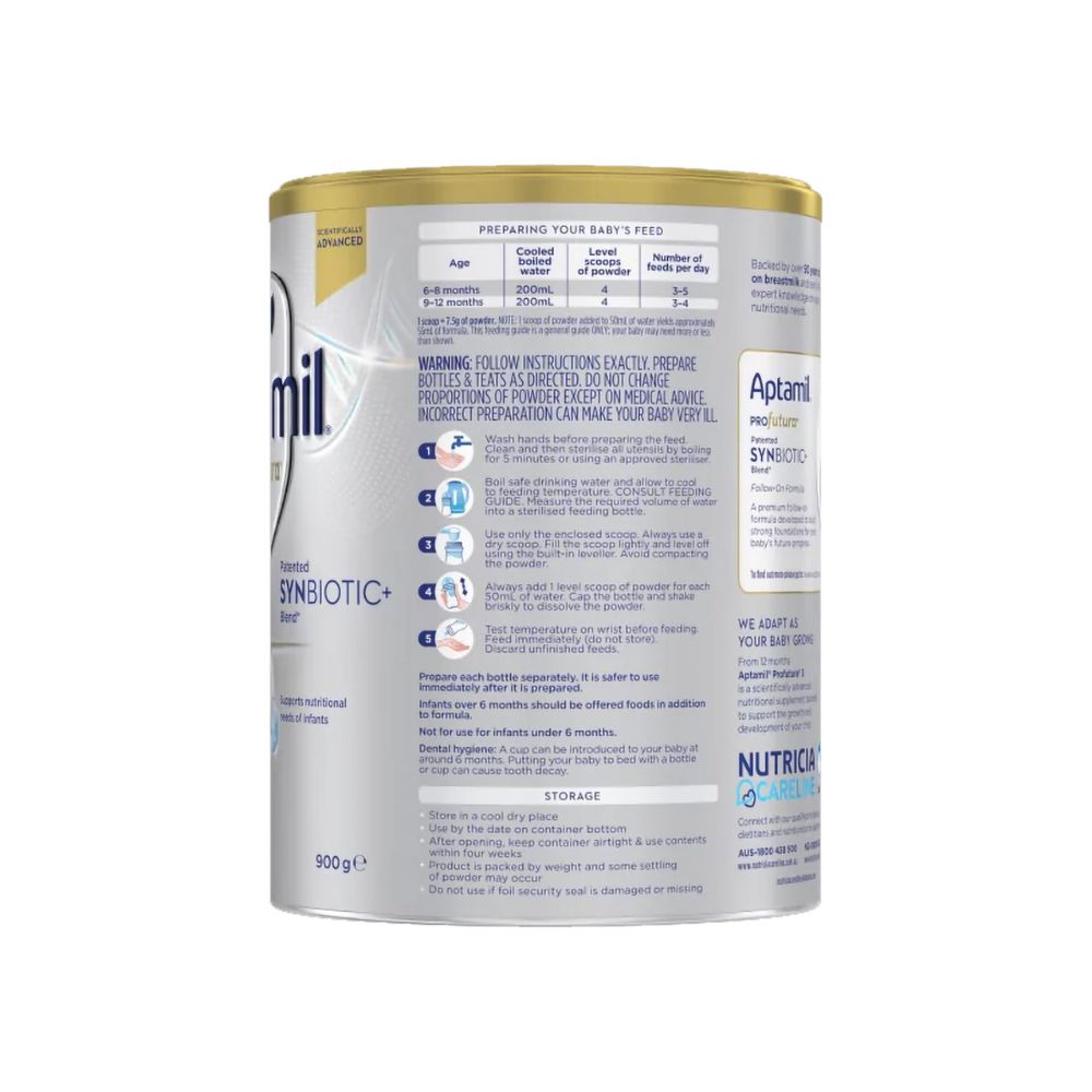 Sữa Aptamil Úc số 2 Profutura (900G) cho trẻ từ 6 - 12 tháng tuổi