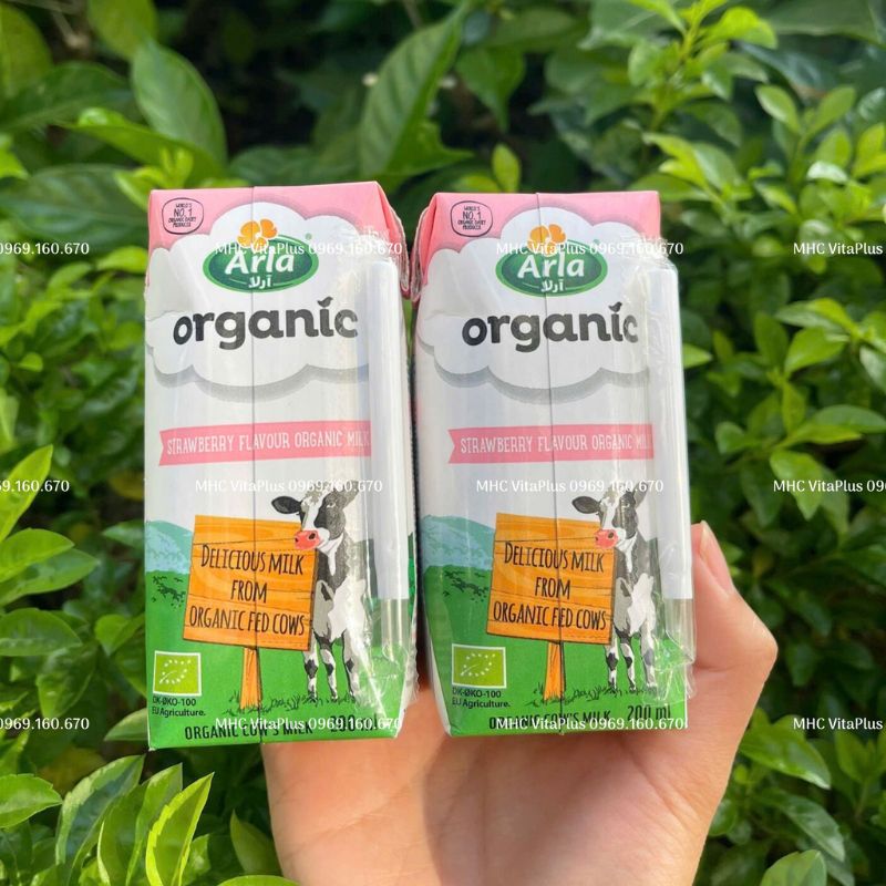 Sữa tươi hữu cơ vị dâu Arla 200ml