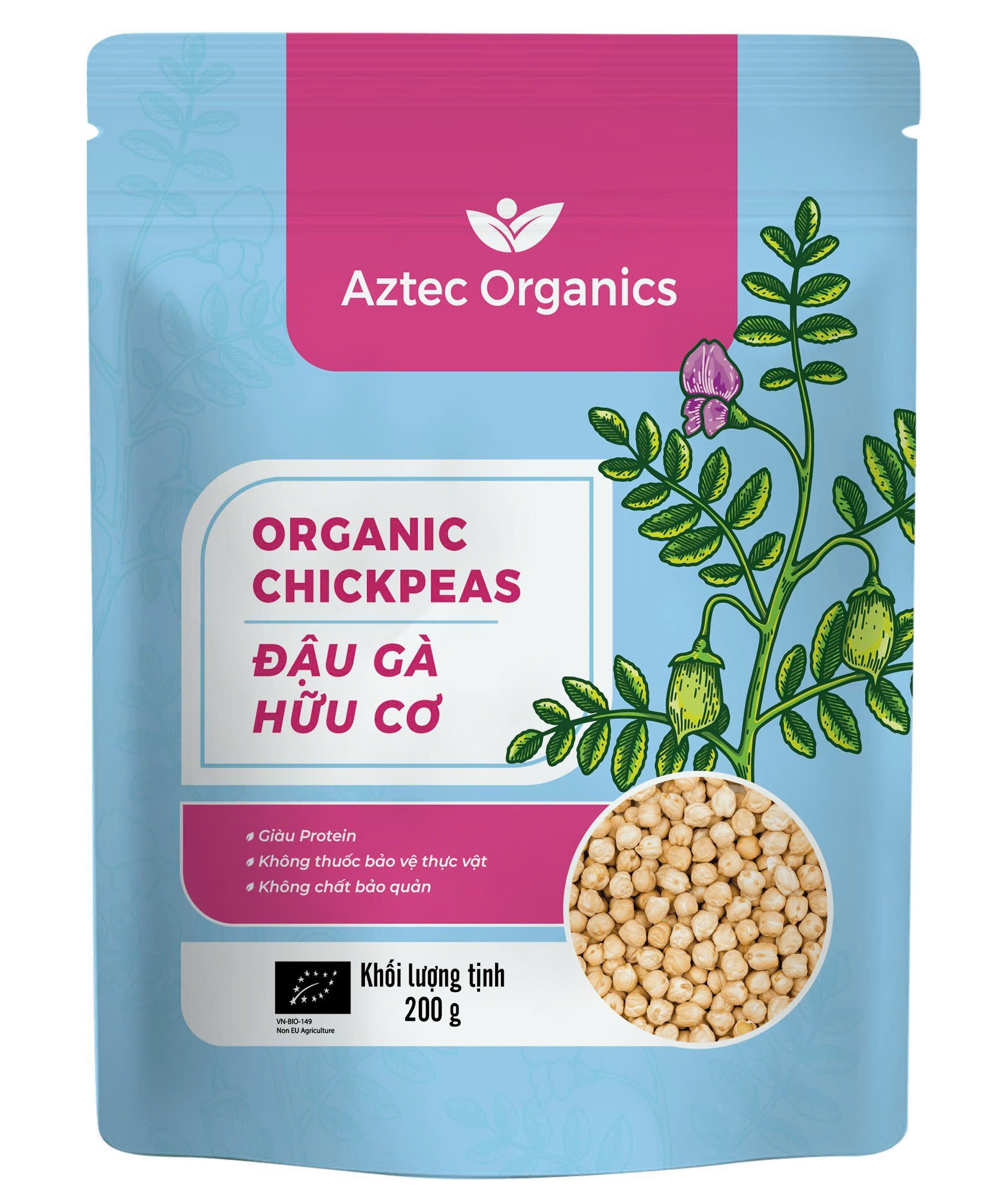 Đậu gà hữu cơ 200gr - Aztec Organics