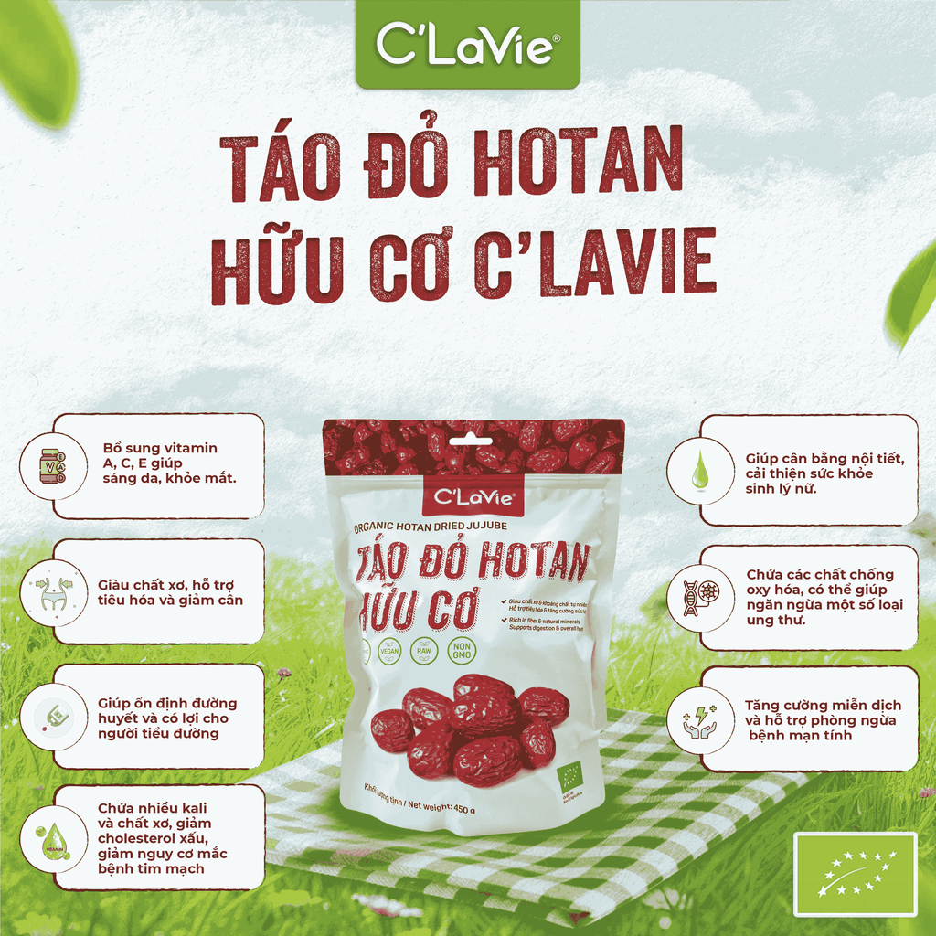 Táo đỏ Hotan hữu cơ C’Lavie 450g (loại to)
