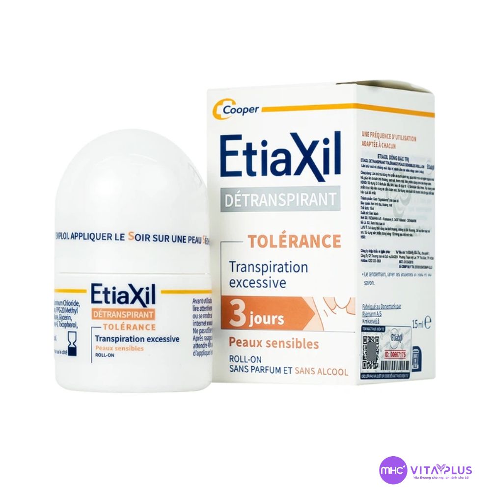 Lăn khử mùi đặc trị H/15ml ETIAXIL da siêu nhạy cảm ( Nhãn nâu)