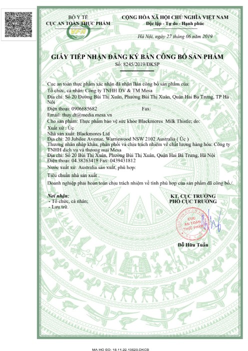 Viên uống Milk Thistle Lọ 42v BLACKMORES giải độc, bảo vệ và tăng chức năng gan