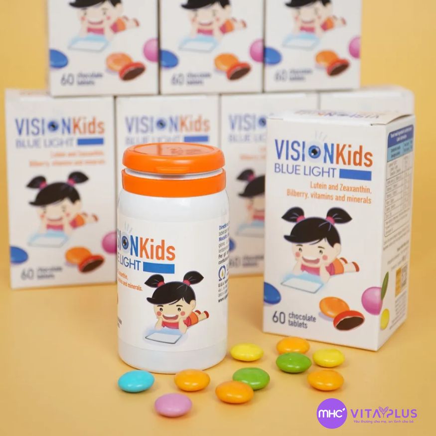 Viên sáng mắt học đường Vision Kids Blue Light Italy - hộp 60v