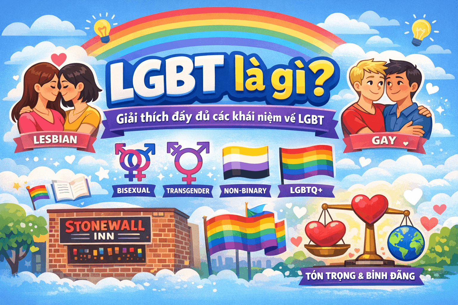 LGBT là gì? Giải thích đầy đủ các khái niệm về LGBT