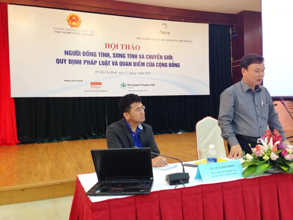 Ông Lê Quang Bình chủ trì hội thảo đối thoại giữa Đại biểu Quốc hội và cộng đồng LGBT