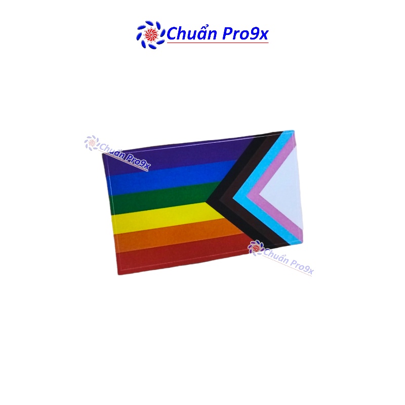 Sticker cờ LGBT Cờ Tiến bộ (Progress Pride Flag) hình chữ nhật