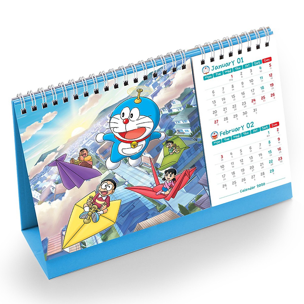 Lịch Bàn Doraemon 2020