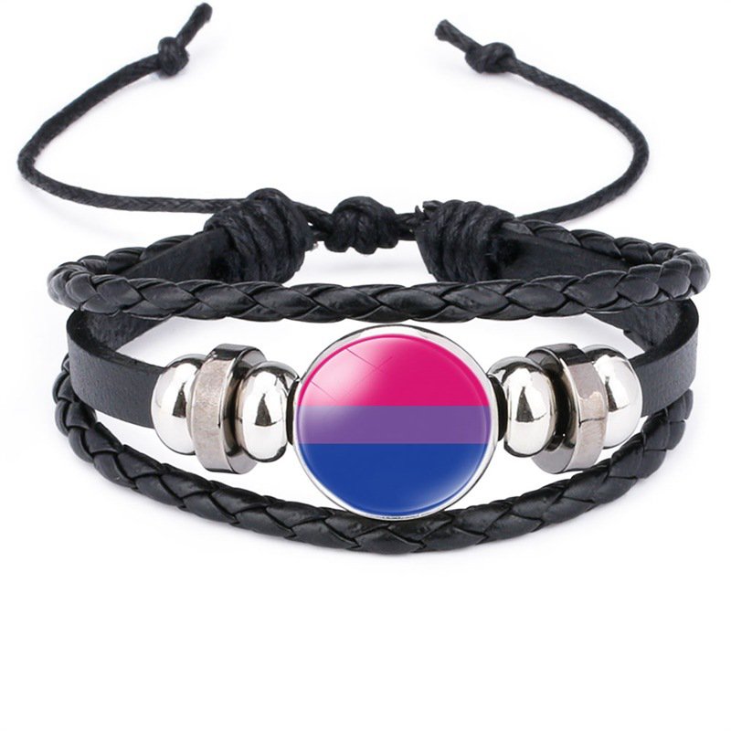 Vòng Tay Da Dây Bện LGBT