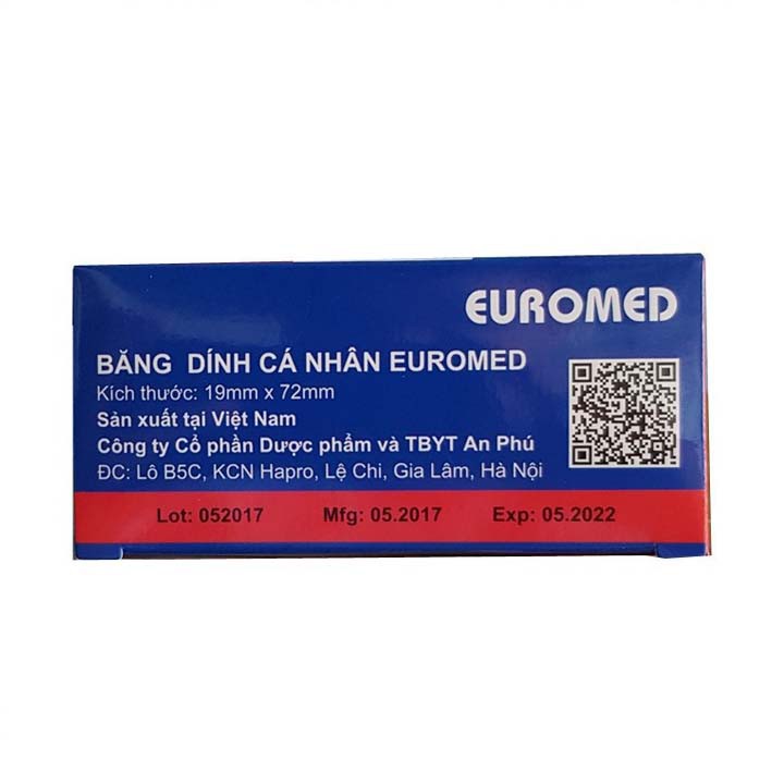 Hộp 100 băng cá nhân EUROMED