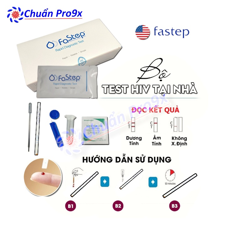 Que test HIV tại nhà Fastep USA kết quả chính xác