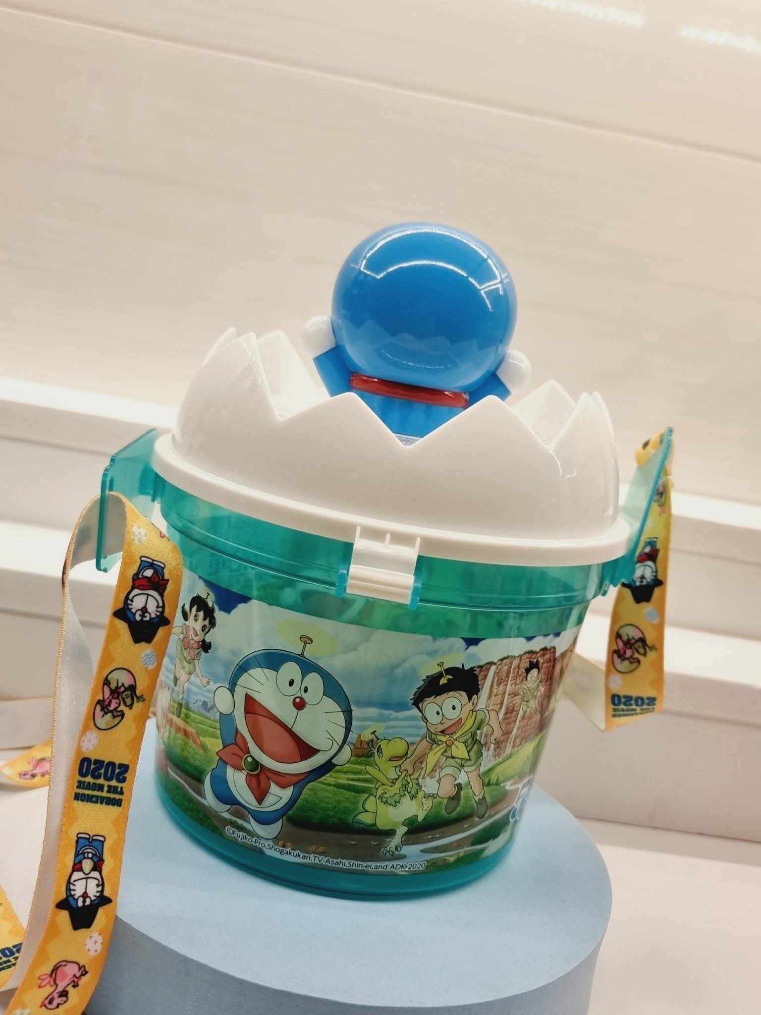Hộp Bắp Doraemon Chính Hãng Nhật – Mẫu Movie 2020 Trứng Khủng Long, Dùng Decor & Đựng Đồ