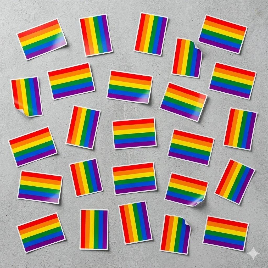 Sticker cầu vồng cho cộng đồng LGBT 3*5 cm