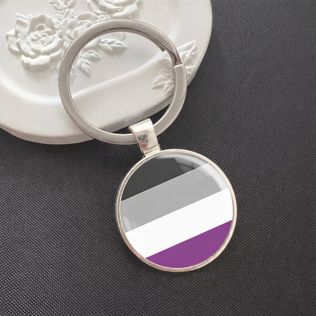 Móc Khóa Kim Loại Tròn Pride Flag – Nhiều Mẫu Cờ LGBT+