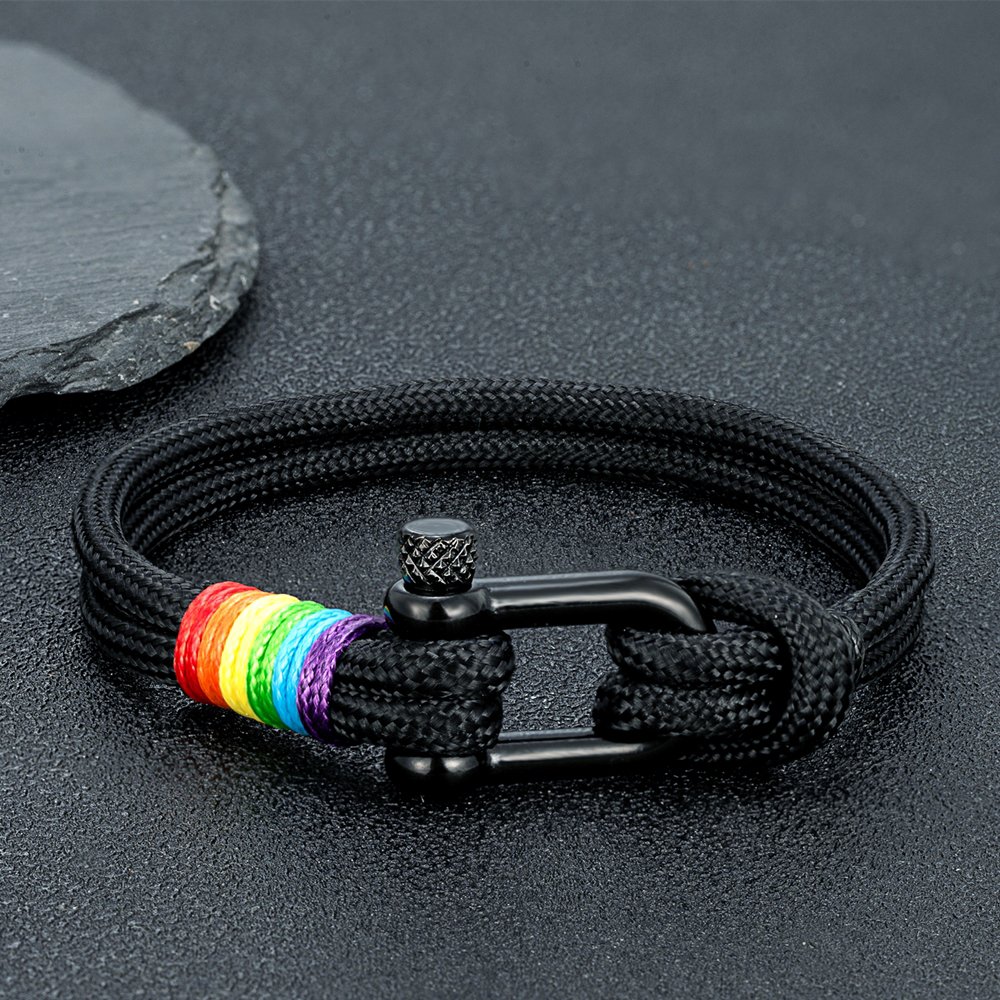 Vòng tay LGBT đan khóa móng ngựa