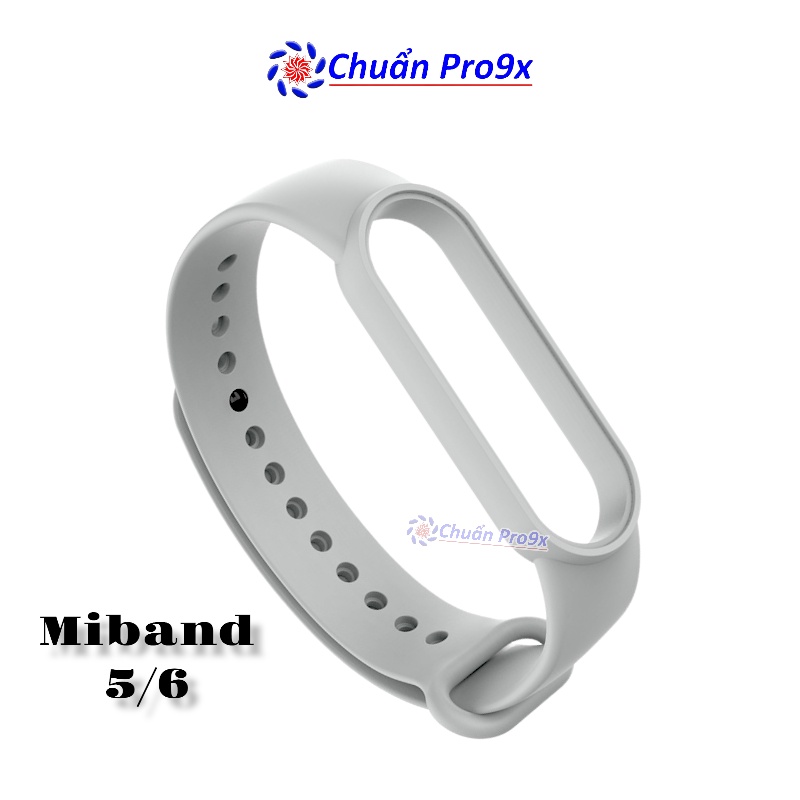 Dây đeo thay thế cho Miband 5 Miband 6 nhựa dẻo TPU Trơn nhiều màu chuanpro9x