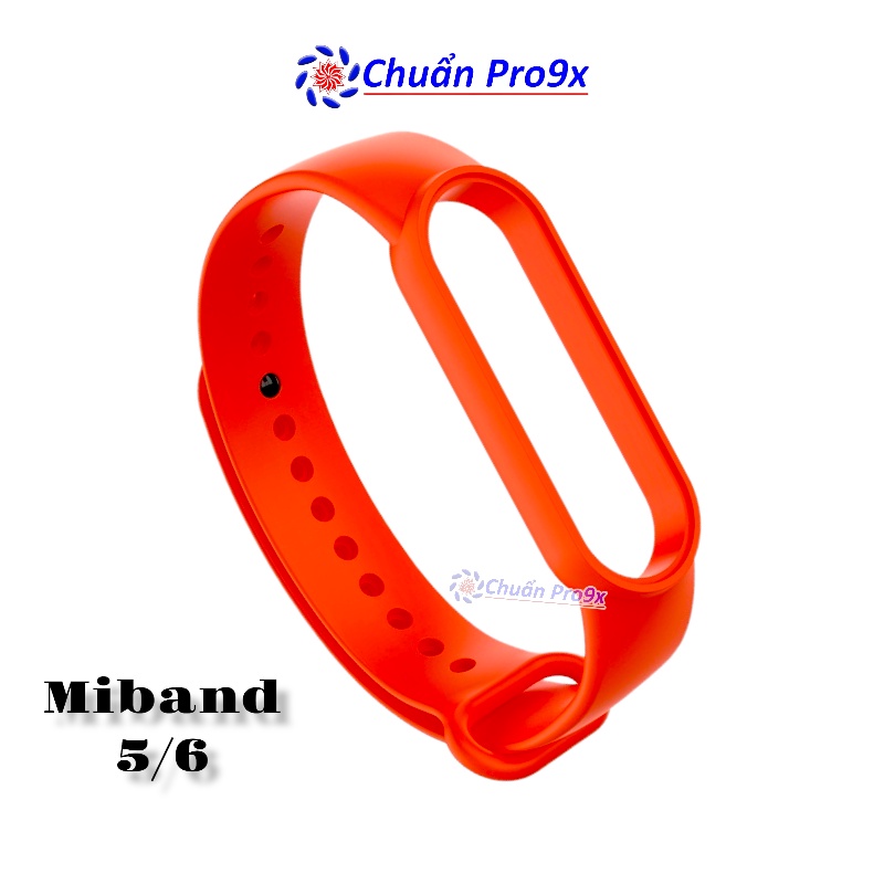 Dây đeo thay thế cho Miband 5 Miband 6 nhựa dẻo TPU Trơn nhiều màu chuanpro9x