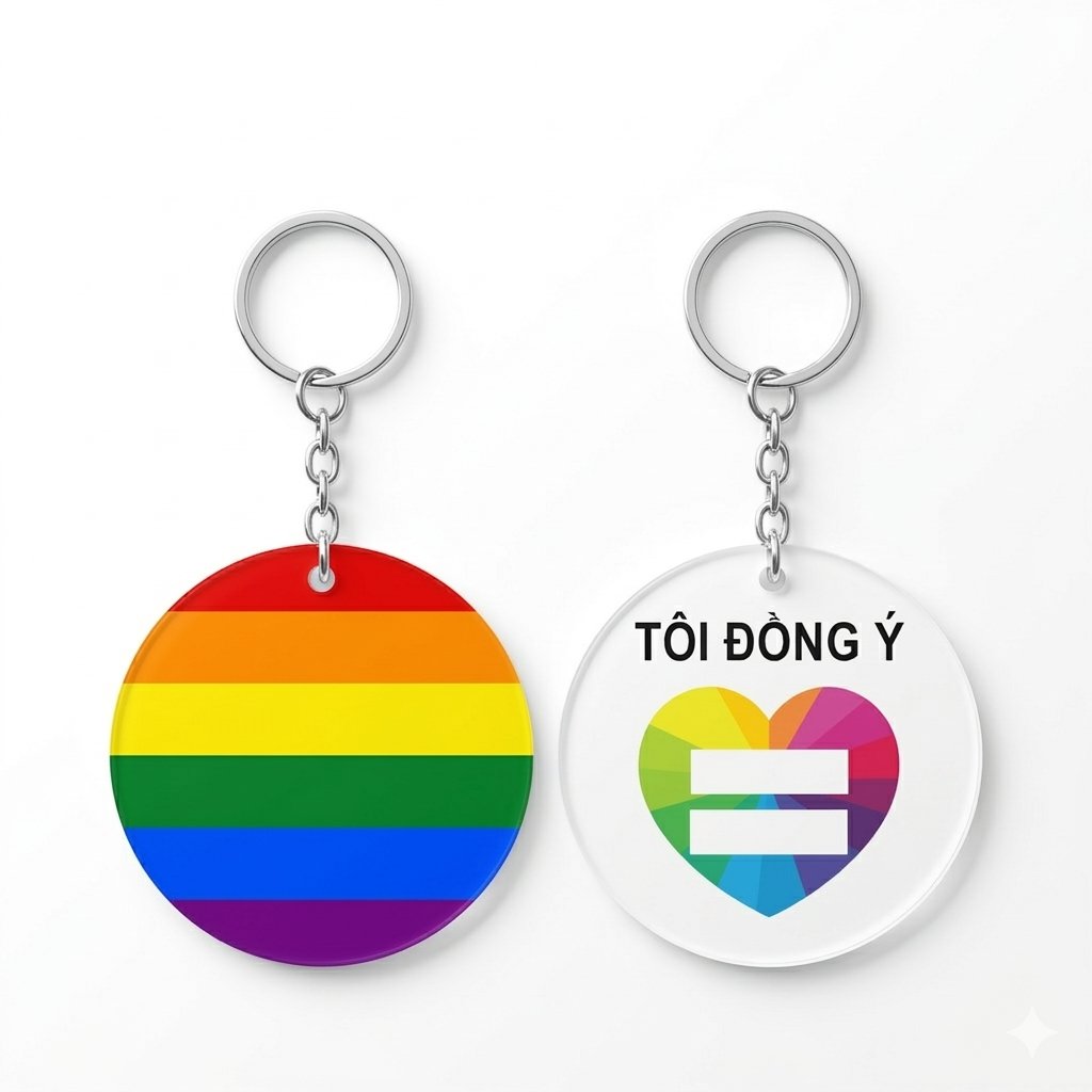Móc khóa LGBT Tôi Đồng Ý NW2022