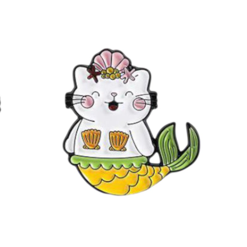 Ghim Cài Mèo Tiên Cá Dễ Thương