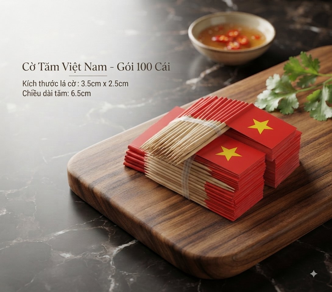 Cờ tăm cờ Việt Nam mini trang trí 2.5x3.5 cm