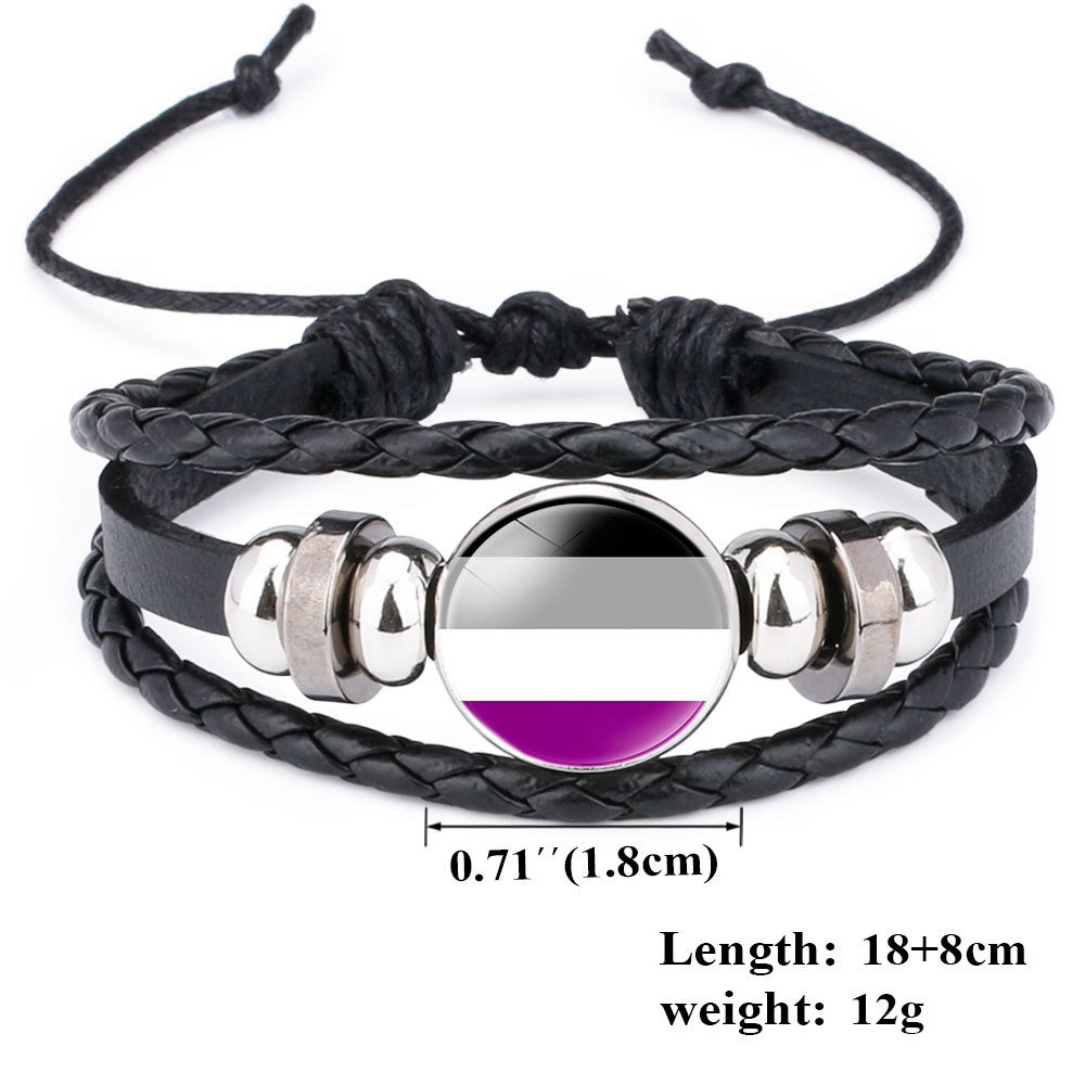 Vòng Tay Da Dây Bện LGBT