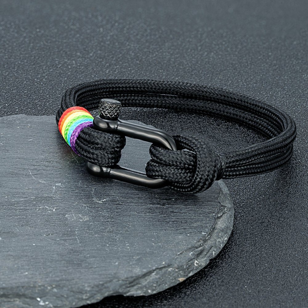 Vòng tay LGBT đan khóa móng ngựa