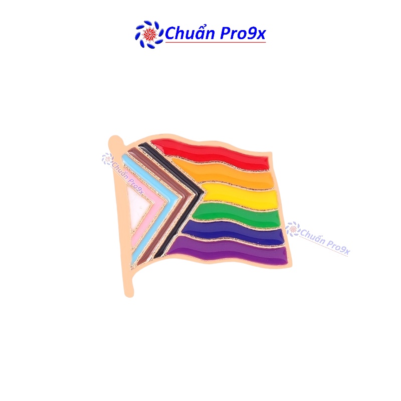 Ghim cài áo LGBTIQ LGBTQ cờ lục sắc tự hào K397
