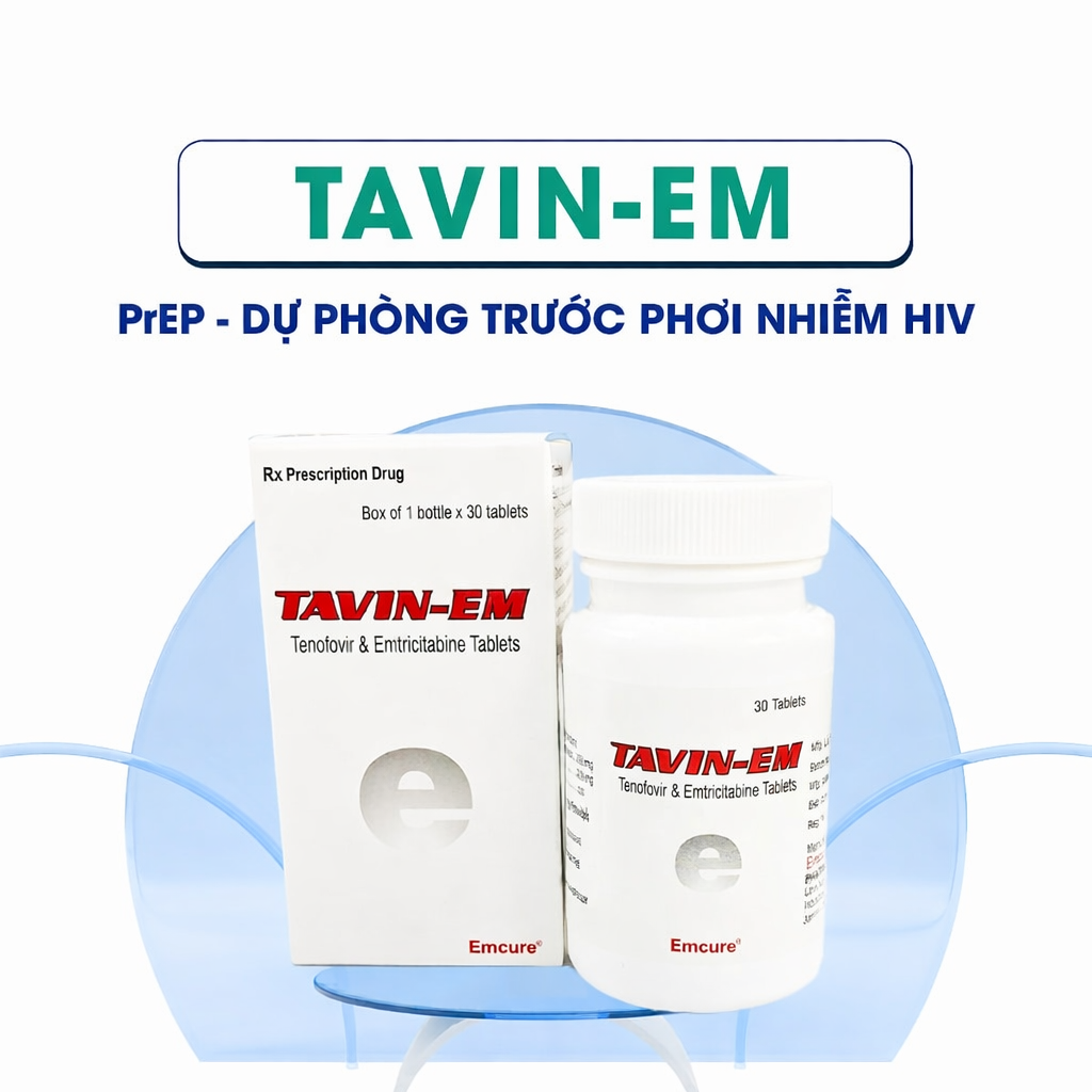 TAVIN EM 200/300 – 30 viên – PrEP dự phòng HIV