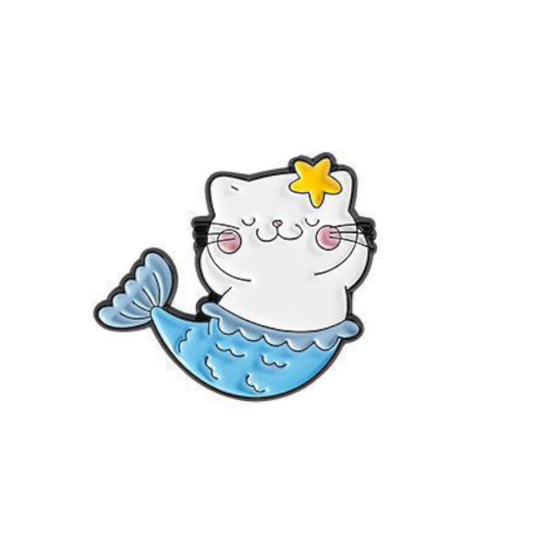 Ghim Cài Mèo Tiên Cá Dễ Thương