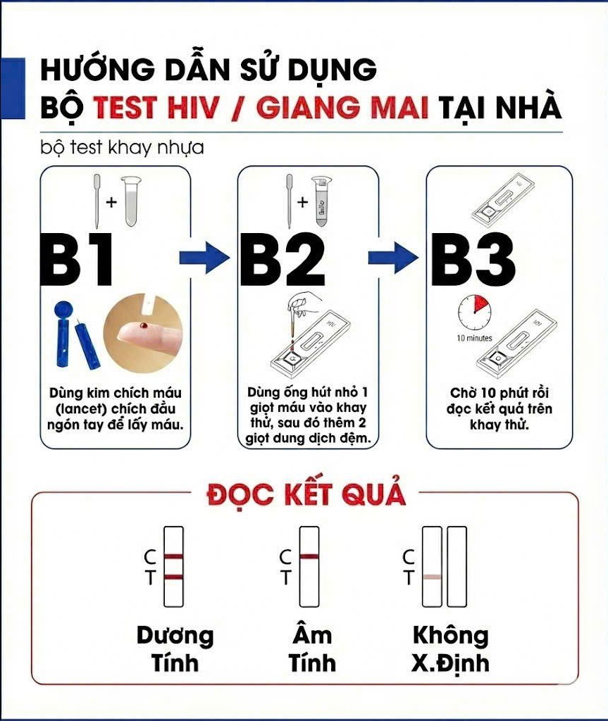 Que test HIV tại nhà Fastep USA kết quả chính xác