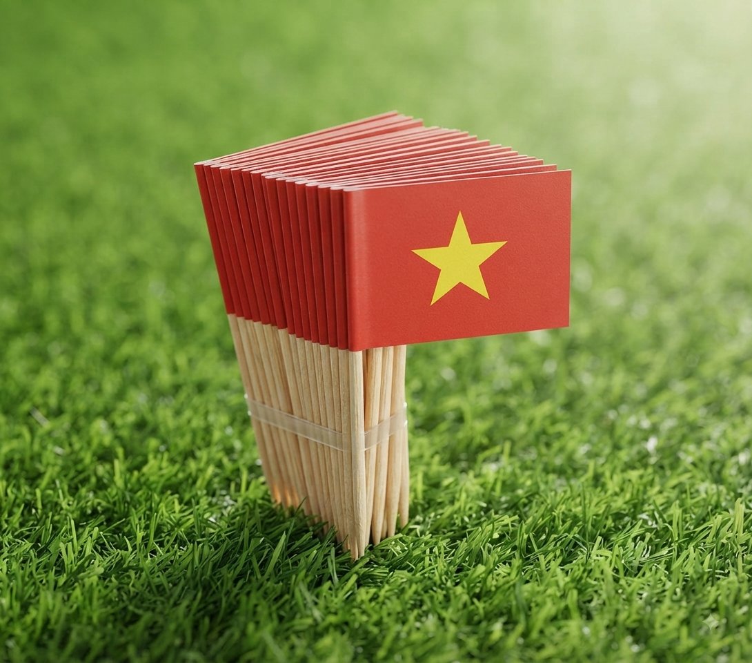 Cờ tăm cờ Việt Nam mini trang trí 2.5x3.5 cm