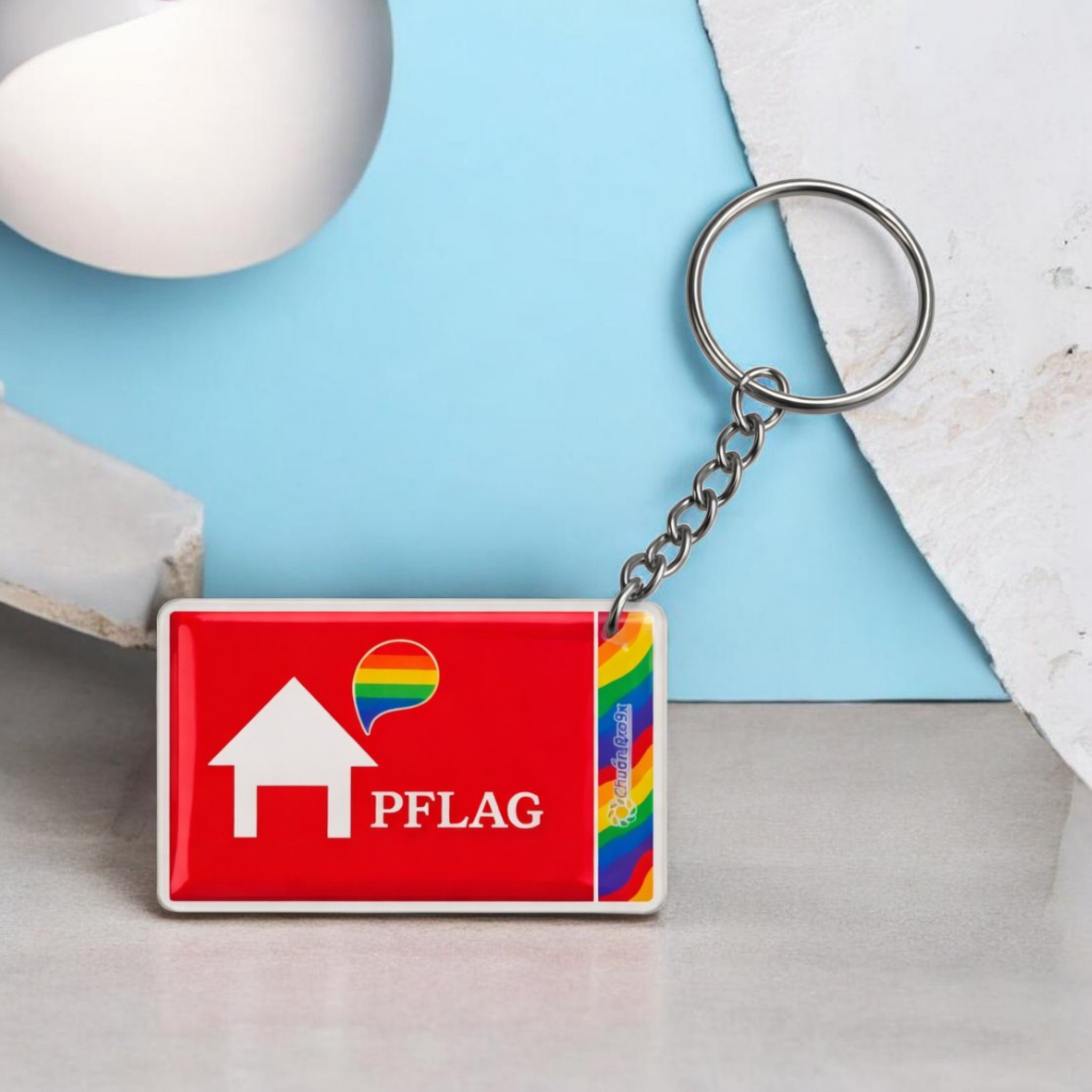 Móc khóa PFLAG VIỆT NAM nhựa dẻo