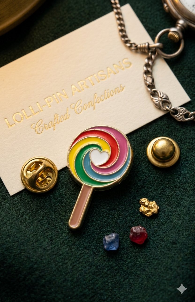 Pin cài áo Lollipop Rainbow Heart – Sắc màu tự hào