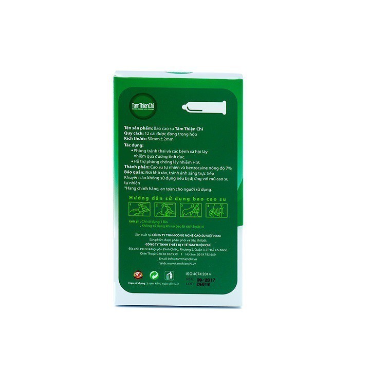 Bao cao su Tâm Thiện Chí Siêu Ultrathin Longer mỏng kéo dài hộp 12 cái