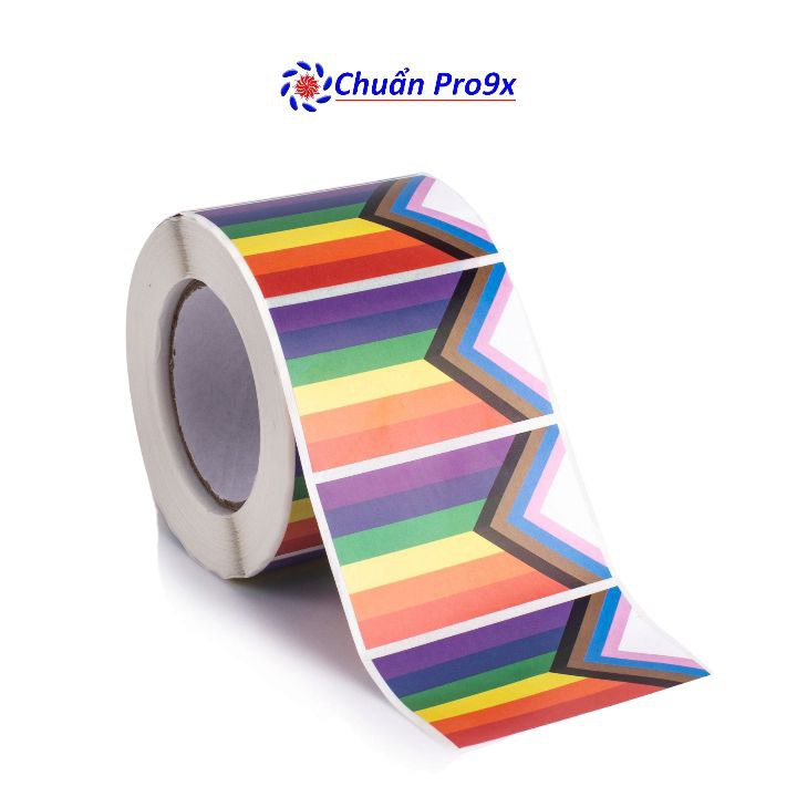 Sticker cờ LGBT Cờ Tiến bộ (Progress Pride Flag) hình chữ nhật