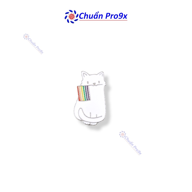 Ghim cài áo Mèo LGBT cờ WH01