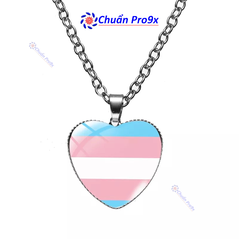 Dây chuyền LGBT mặt trái tim Transgender