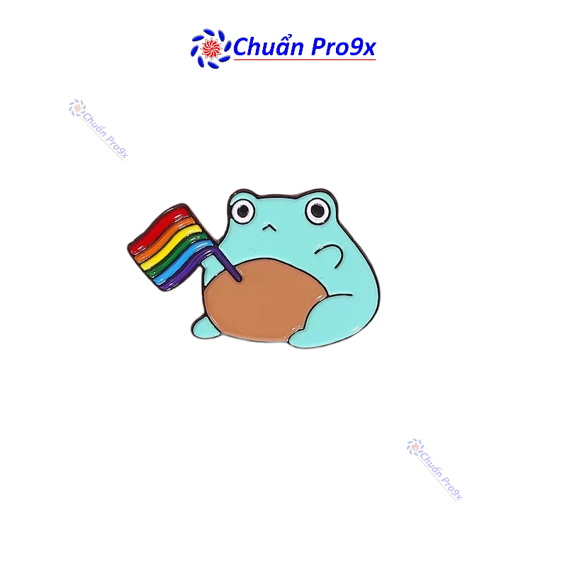 Ghim cài áo LGBT ếch Blue
