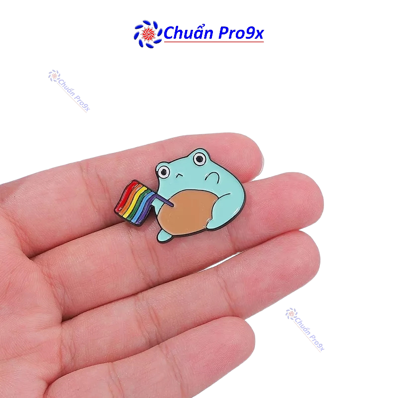 Ghim cài áo LGBT ếch Blue