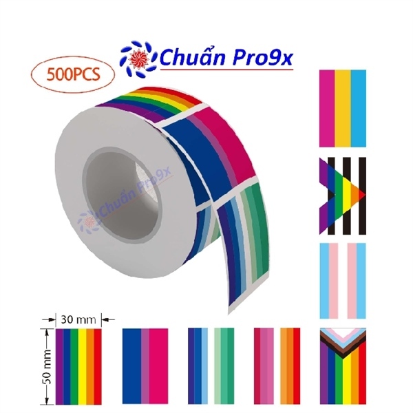 500 Sticker LGBT cờ nhiều loại