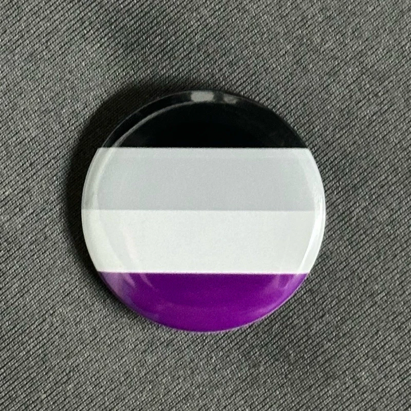Huy Hiệu LGBT Asexual (Cờ Vô Tính) 44mm – Phụ Kiện Tự Hào