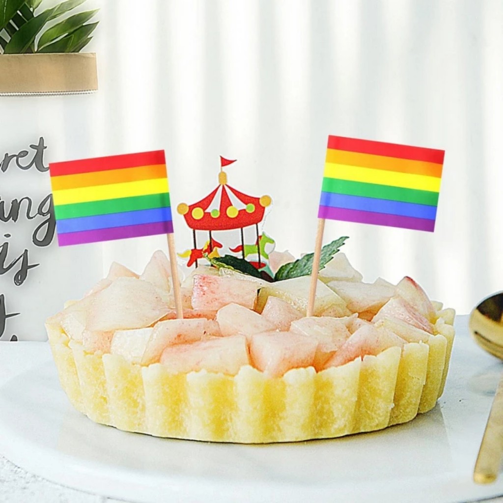 Cờ LGBT mini trang trí 2.5x3.5 cm 100 cái