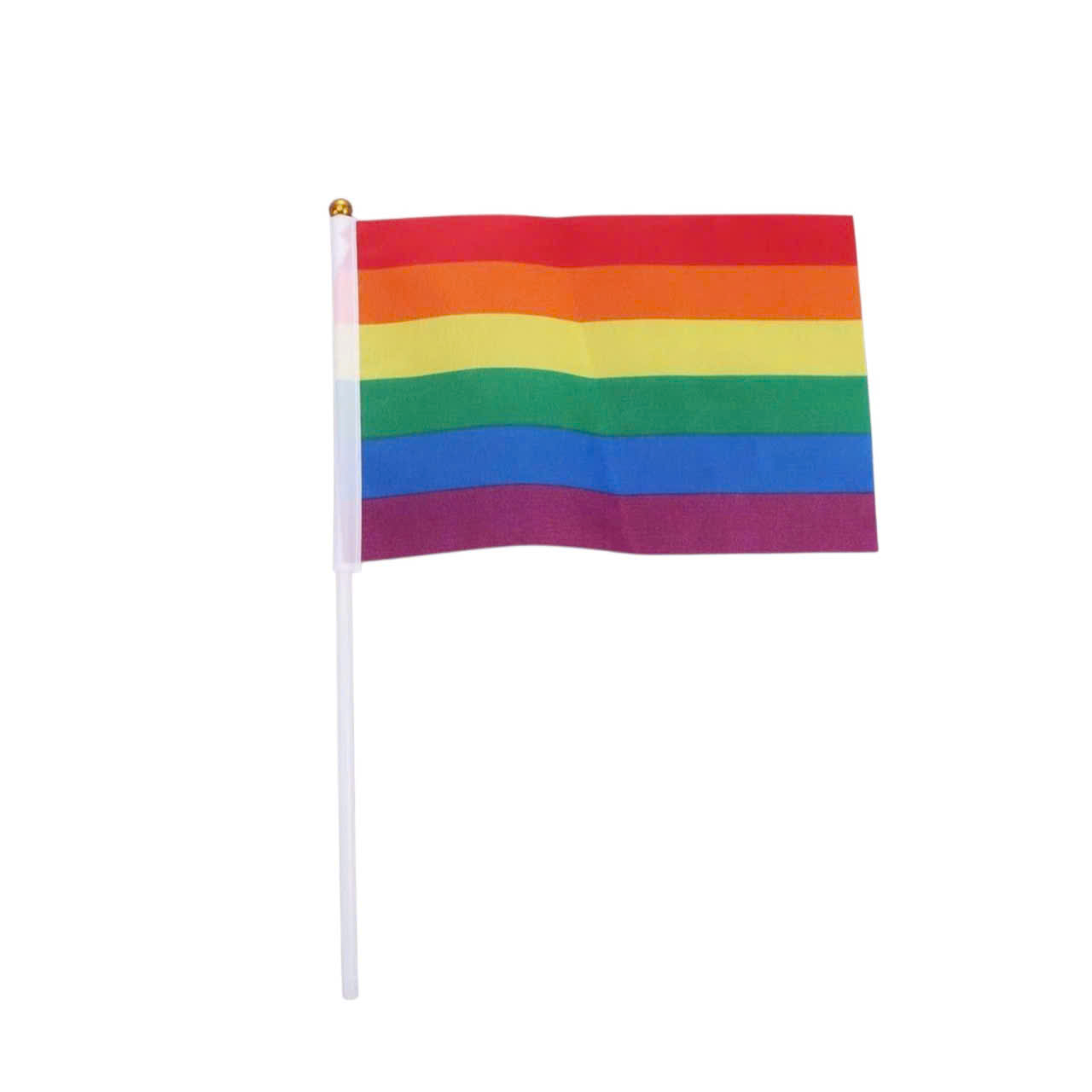 LGBT lục sắc - 2 Cờ cầm tay , huy hiệu , 10 sticker