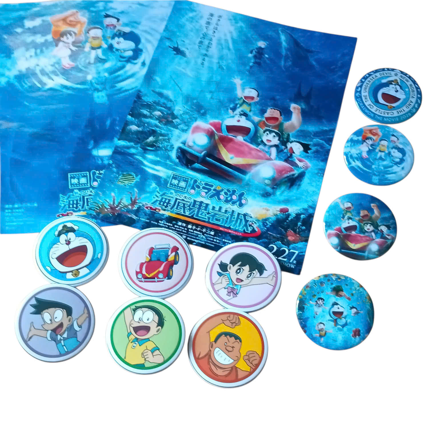 Combo 9 Huy Hiệu Cài Áo Doraemon Movie 2026 Tặng 1 Huy Hiệu Đặc Biệt Random