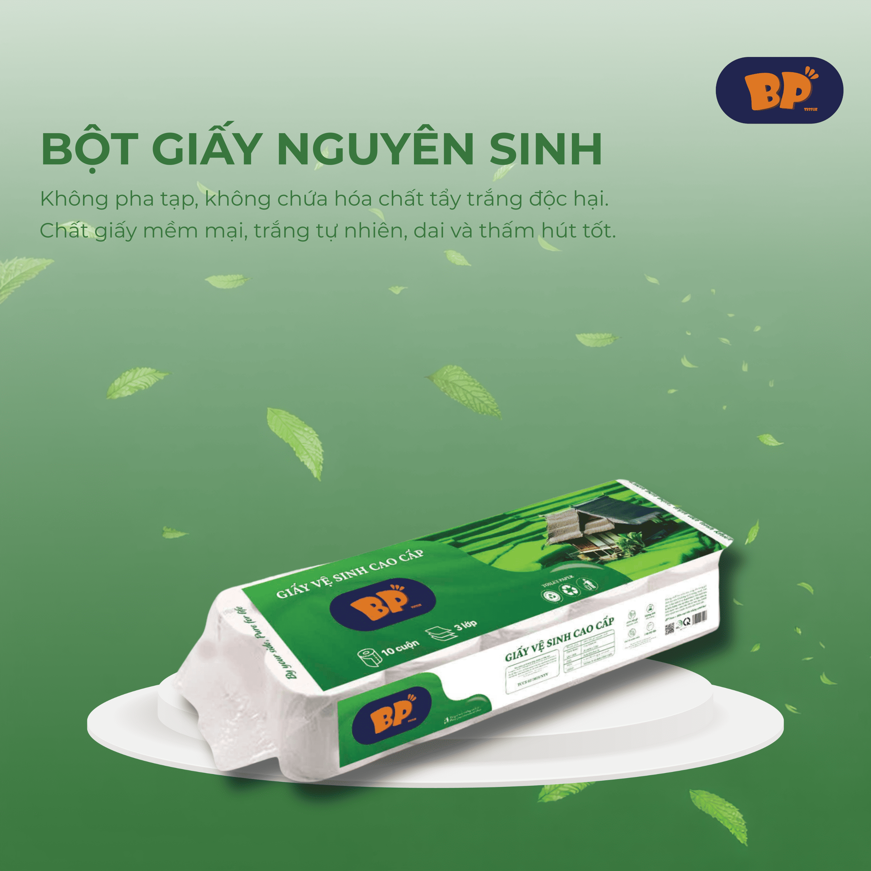 Giấy vệ sinh bịch 10 cuộn cao cấp