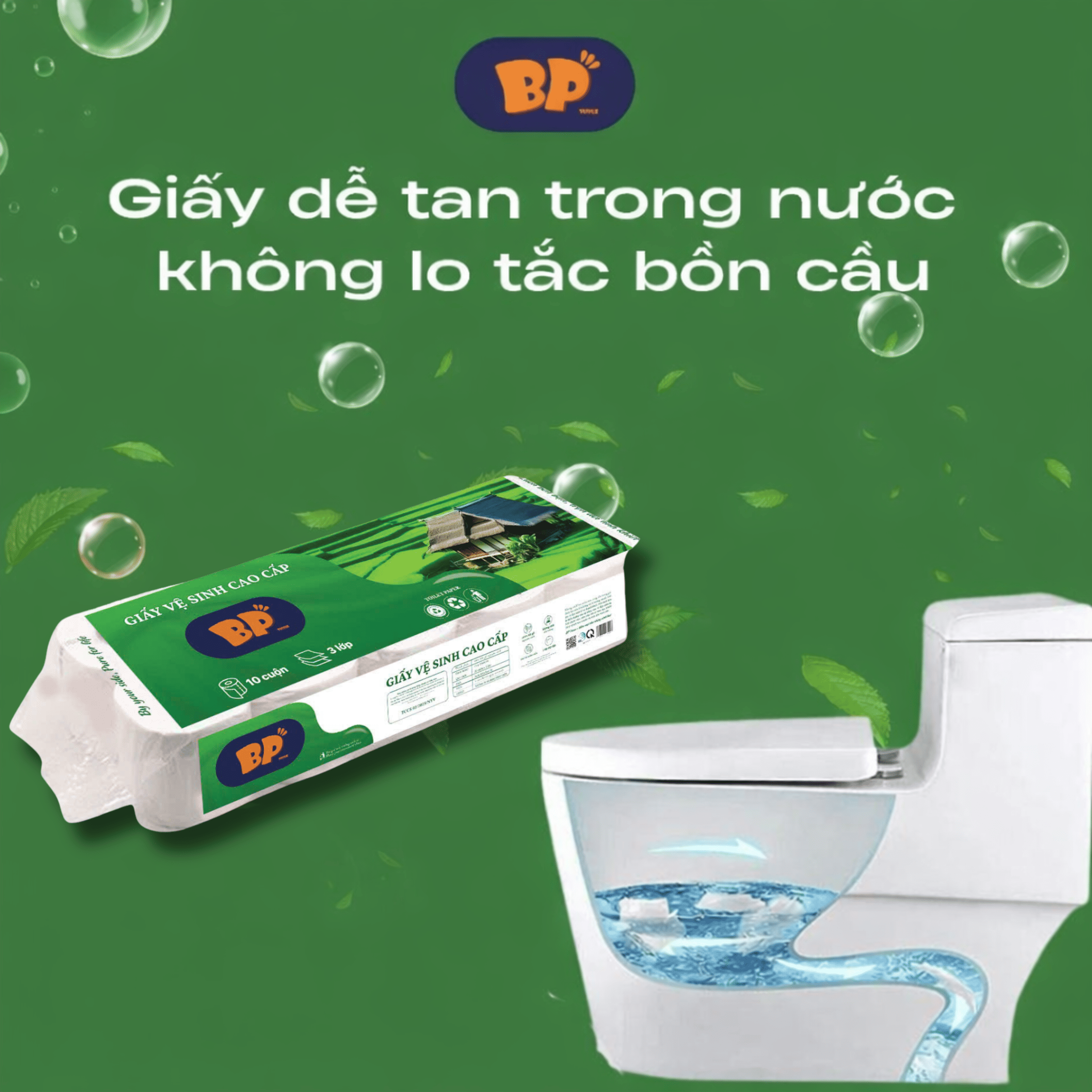 Giấy vệ sinh bịch 10 cuộn cao cấp