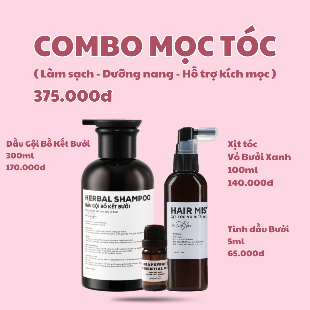 Bộ sản phẩm HỖ TRỢ chăm sóc tóc @beautywithHan